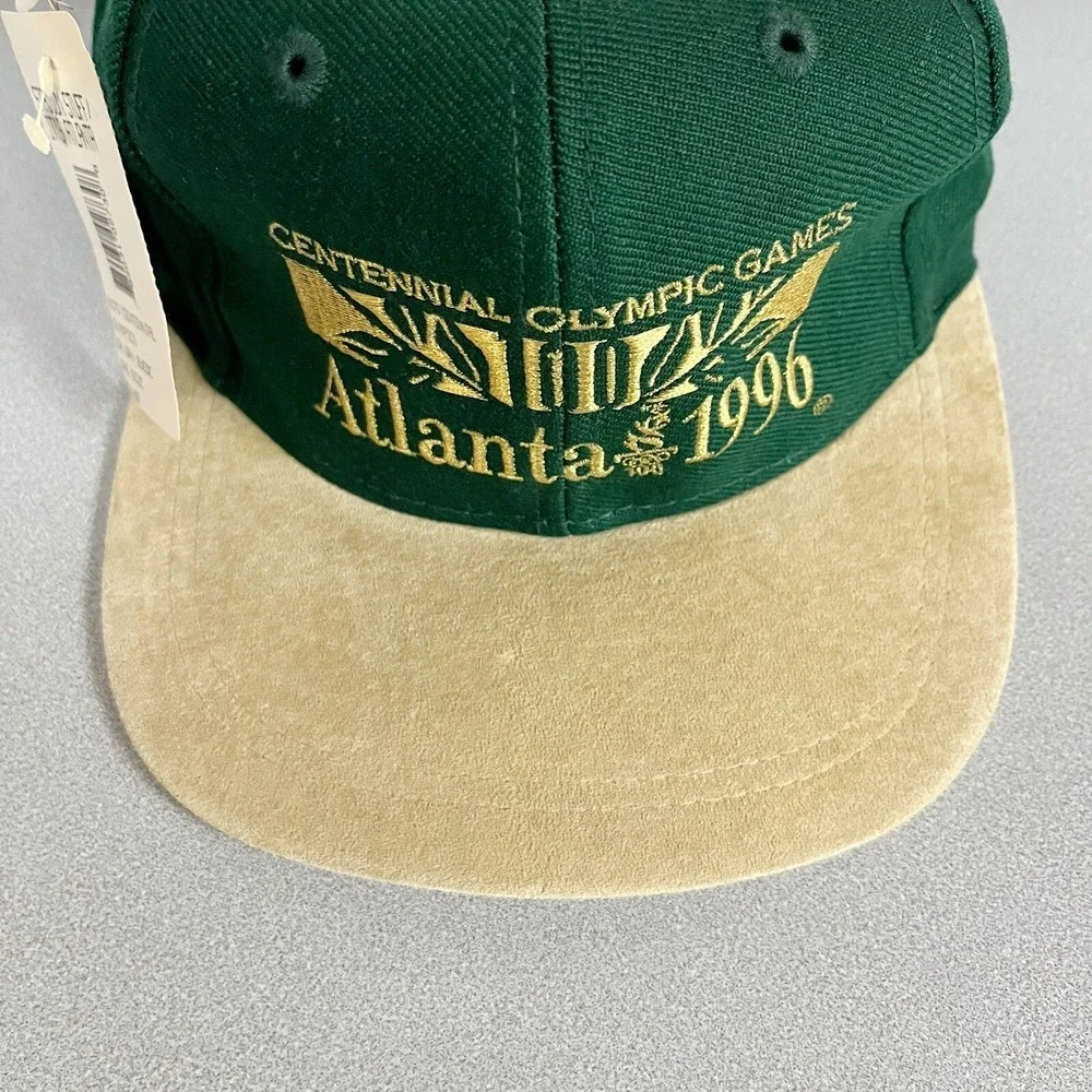 Vintage Atlanta 1996 Olympics SnapBack Hat Green Centennial Games Cap Rare New!
